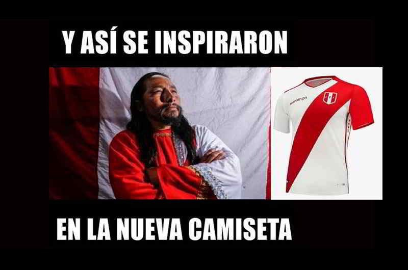 camiseta oficial de Perú, meme 1